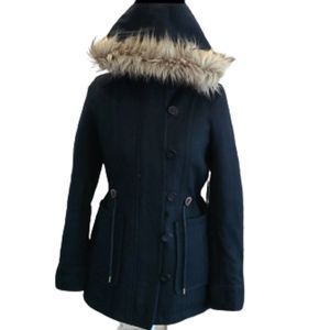 American Eagle Navy Wool Blend warm jacket